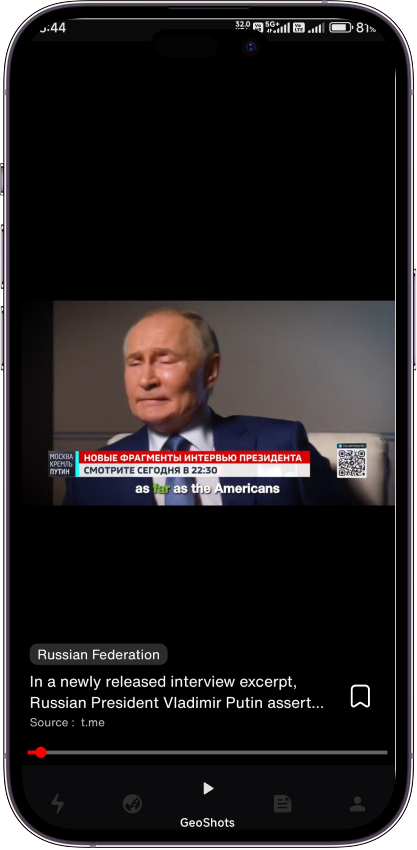 Videos feature - Putin interview